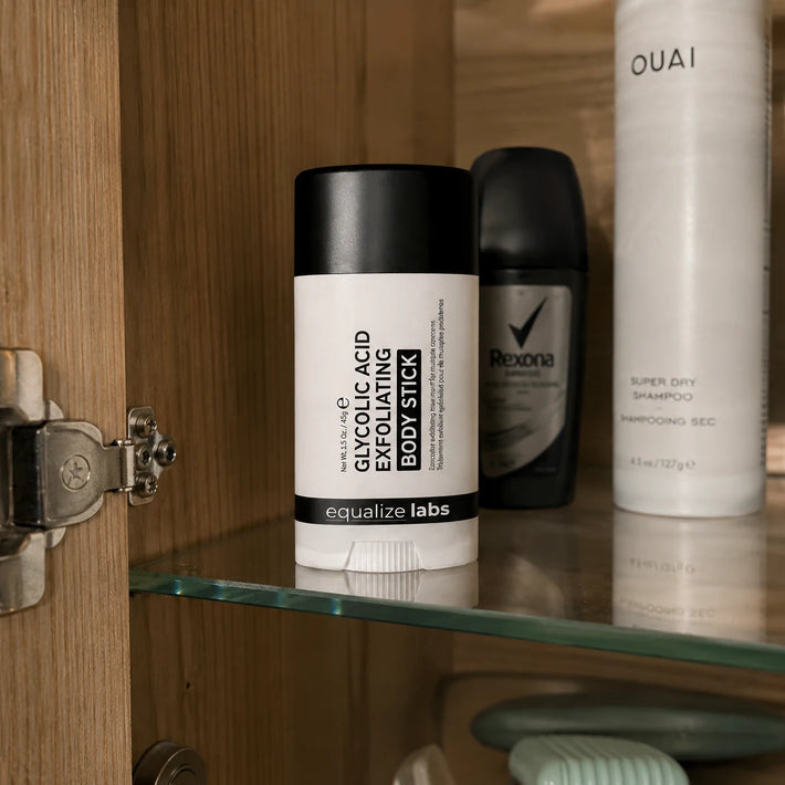 Equalize Labs body stick on shelf
